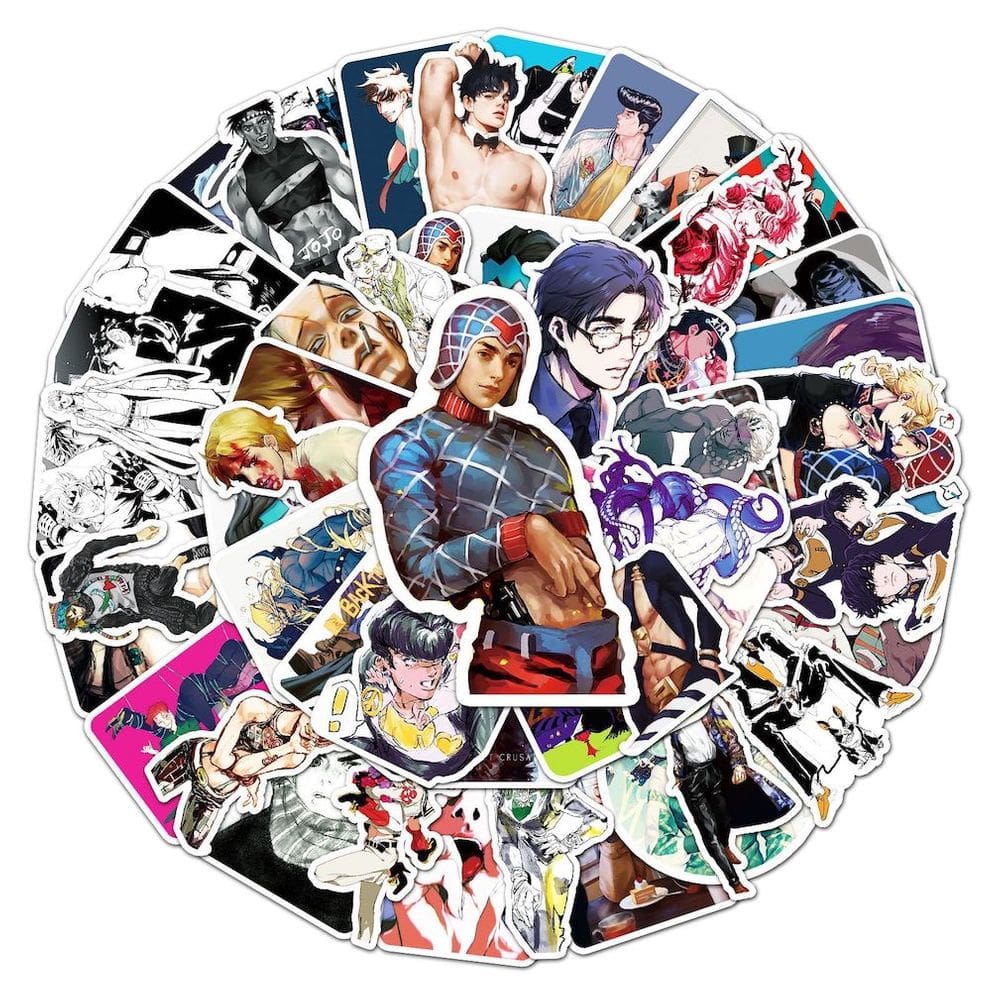 Pacote de 53 peças de adesivos Jojos Bizarre Adventure Anime