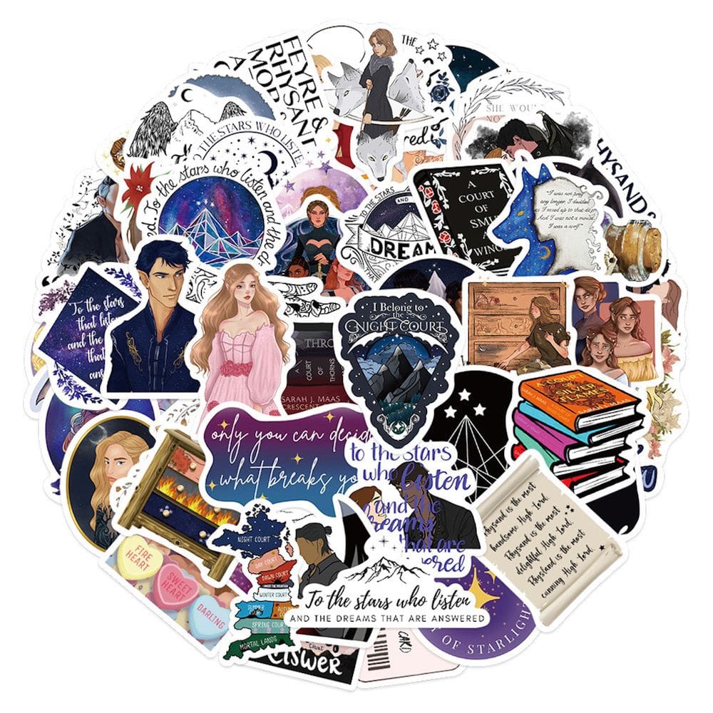 Pacote de adesivos Acotars Anime, 60 unidades de adesivos decorativos de desenhos animados