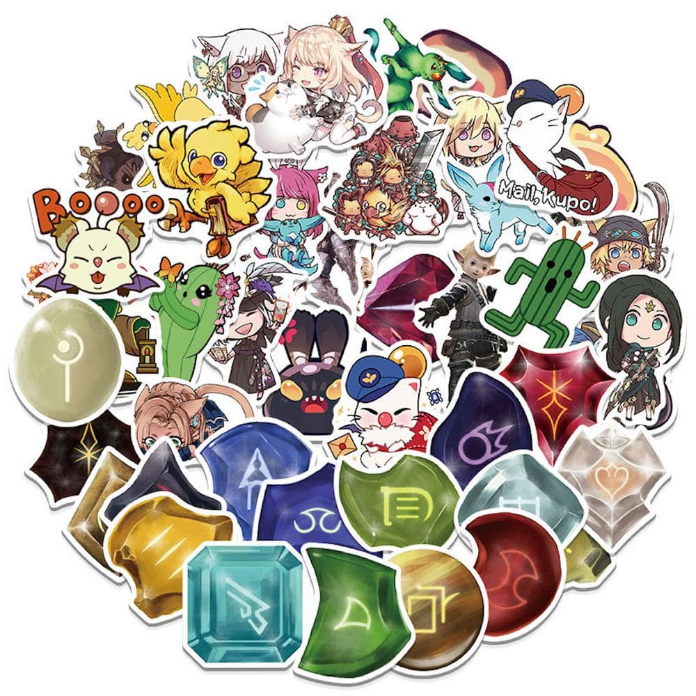 Pacote de adesivos Finals Fantasy Anime, 50 unidades, desenho animado decorativo