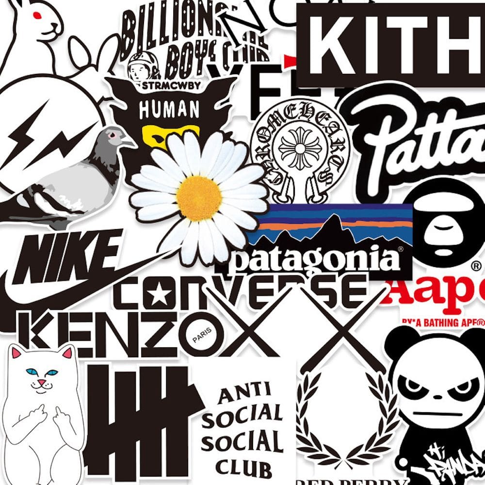 Pacote de adesivos Anime Black Personalized Creative 22 unidades