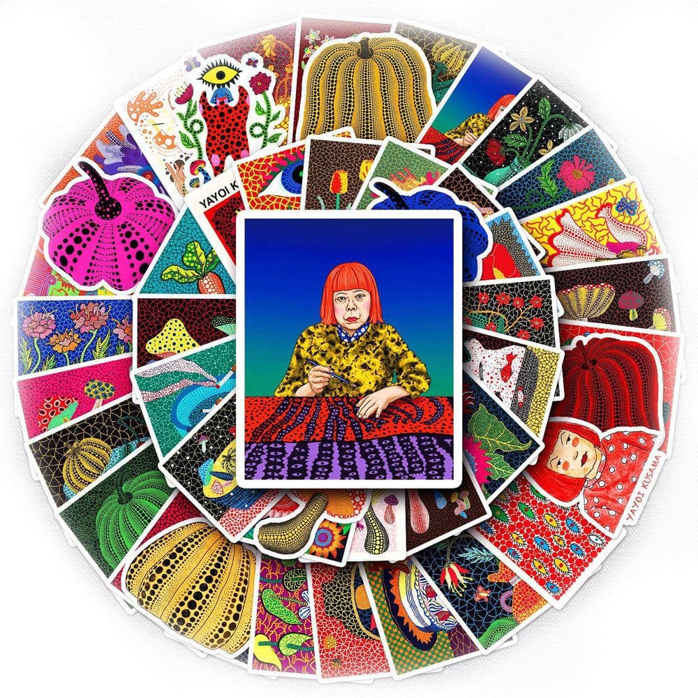 Adesivos de vinil impermeável Yayois Kusamas Anime 50 unidades/lote