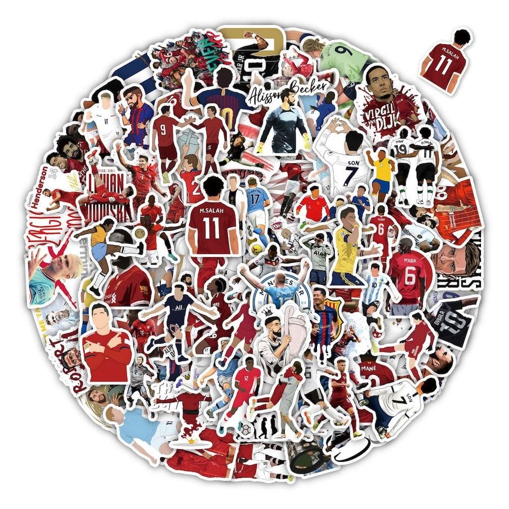 Pacote de adesivos Football Star Character Anime, 100 unidades