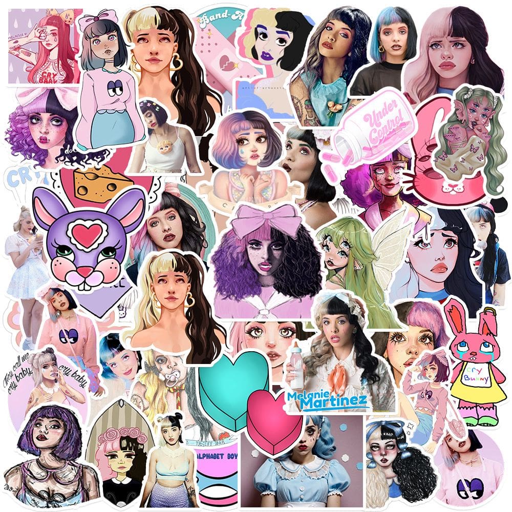 Adesivos Melanies Martinez, vinil impermeável, anime, 50 unidades