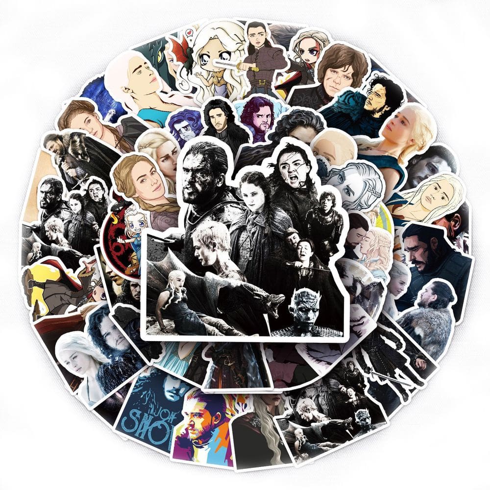 Adesivos de anime em vinil impermeável Games of Thrones (50 unidades)