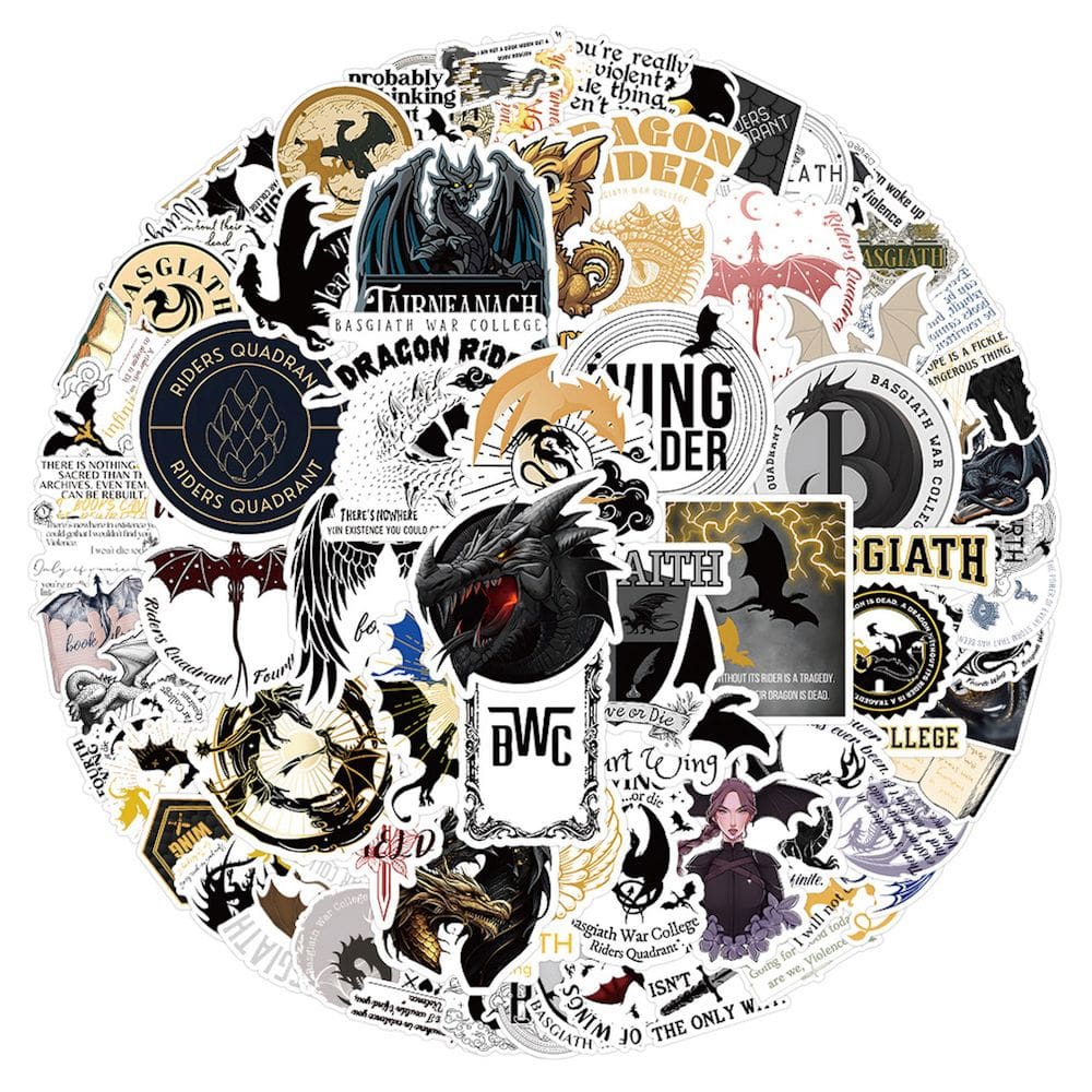 Pacote de 100 unidades de adesivos Dark Secret Wings of Fires Anime