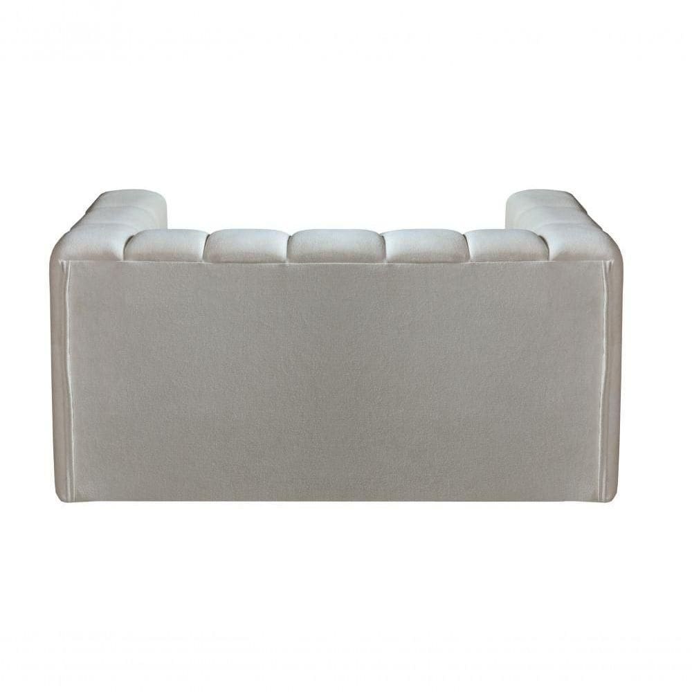 Sofá Mona 2 Lugares Bouclê Bege 500 - Bella Decor