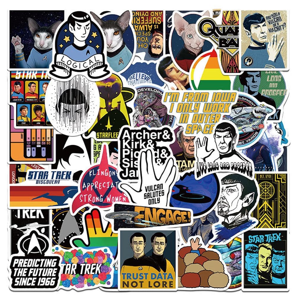 Adesivos Stars Treks em vinil impermeável Anime 50 unidades/lote