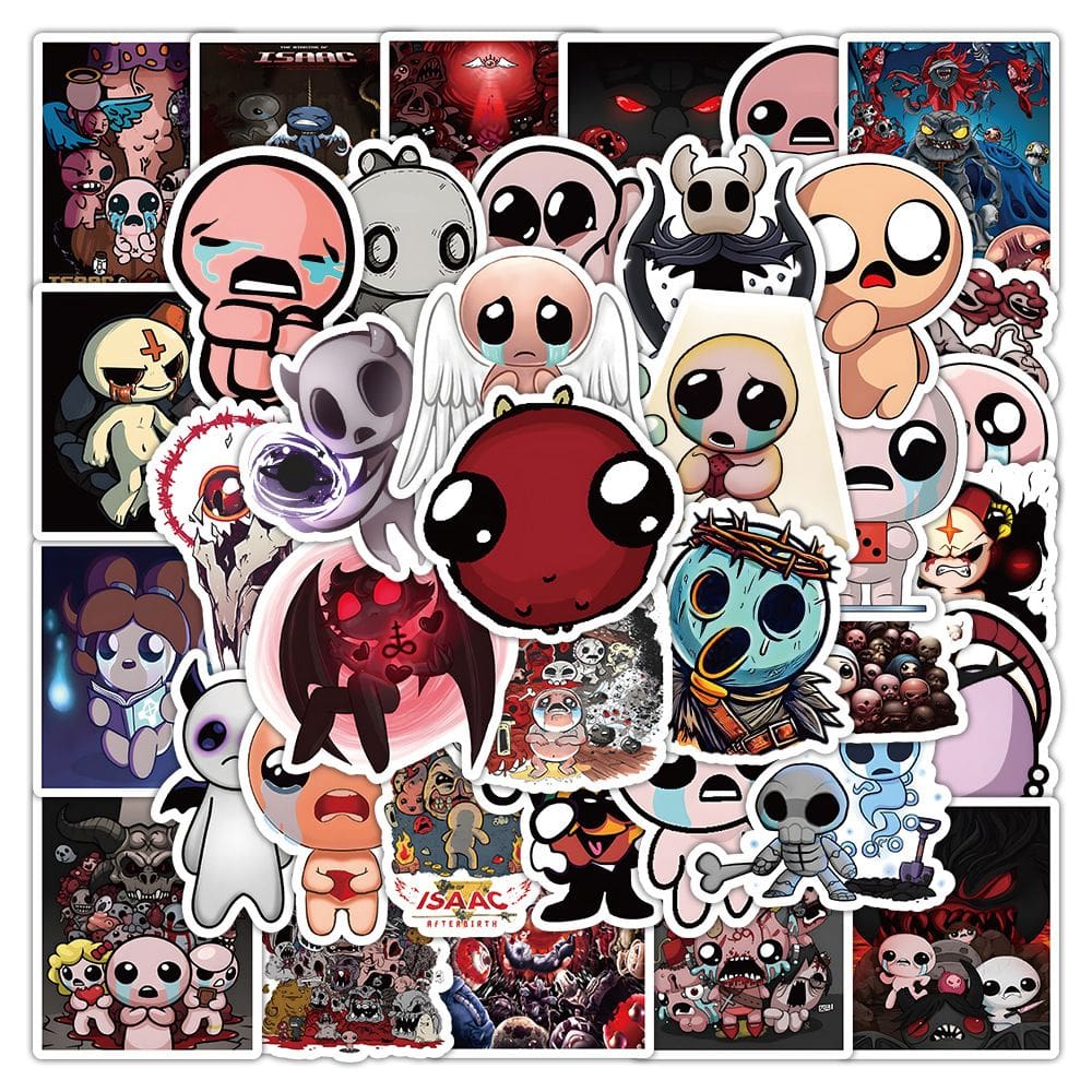 Adesivos Bindings of Isaacs Waterproof Vinyl Anime 50 unidades