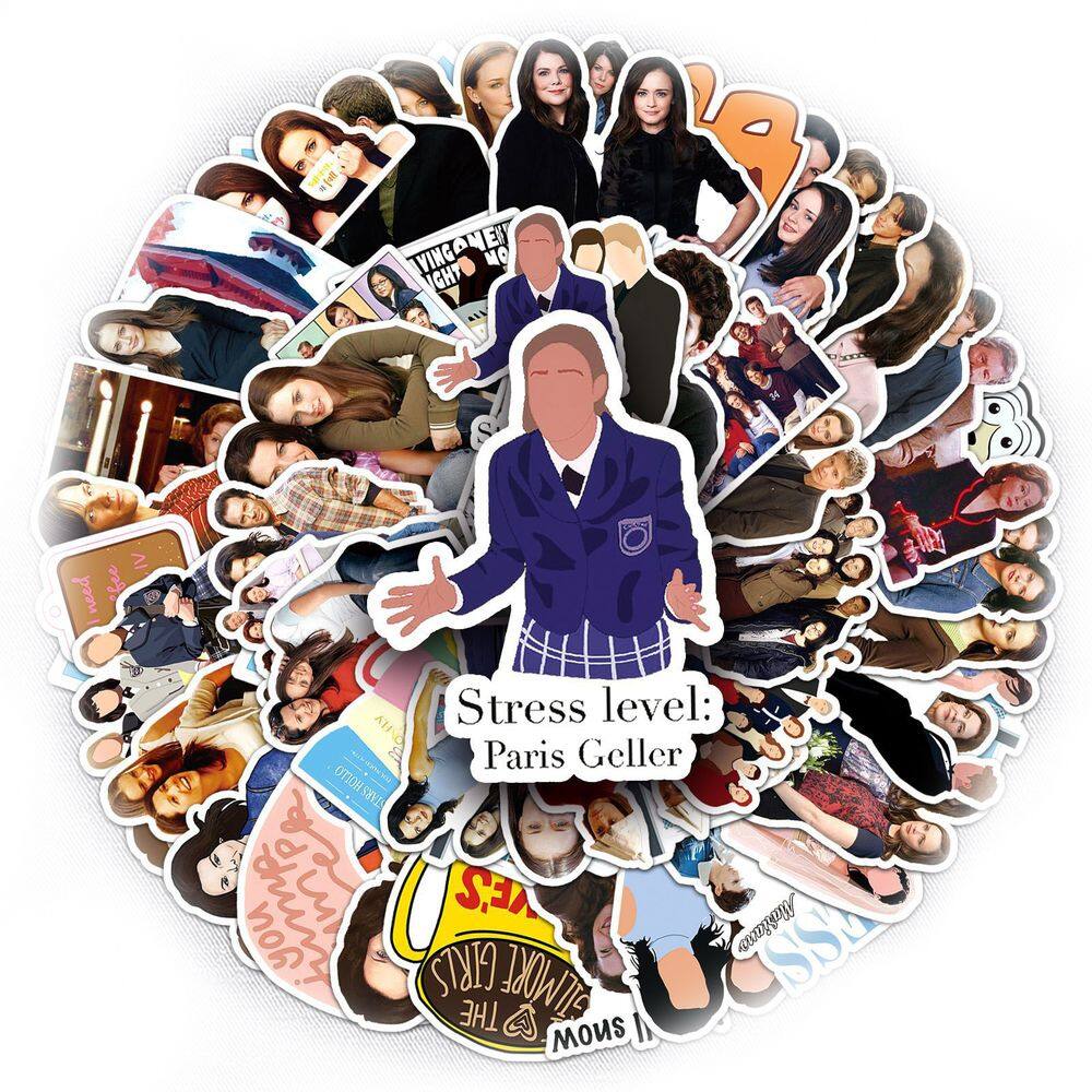 Adesivos Gilmores Girls, vinil impermeável, anime, 51 unidades