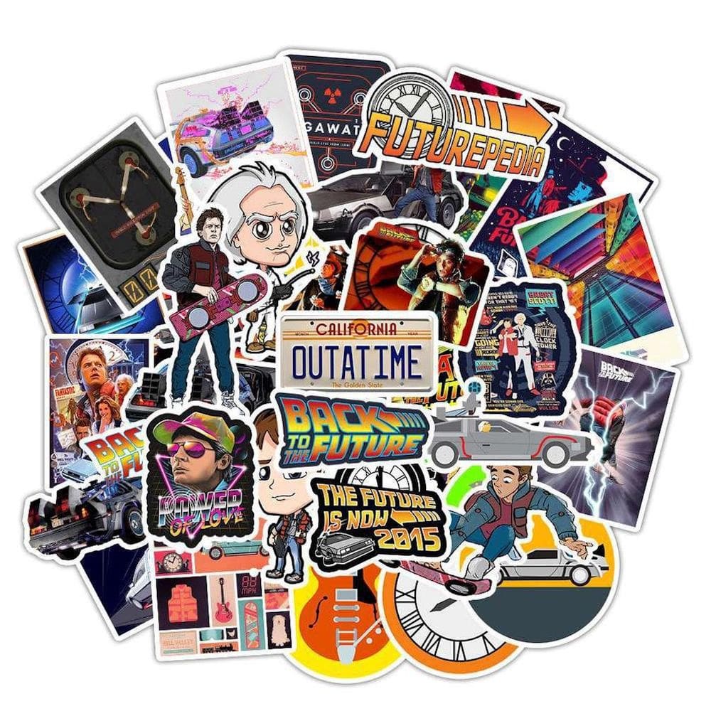 Pacote de adesivos Backs To Futures Anime 50 unidades de 4-7 cm