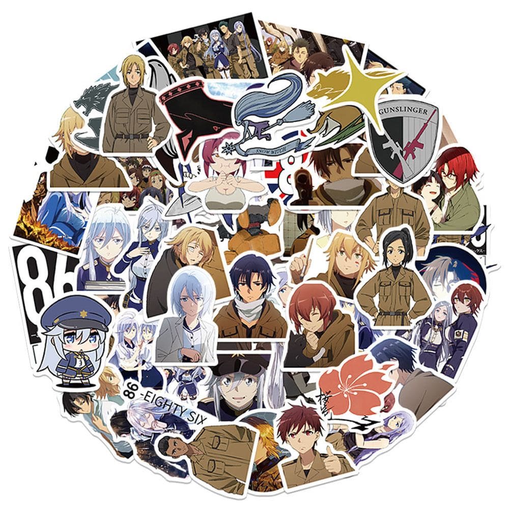 Pacote de adesivos 86 Eightys Six NonExistent Wars Zone Anime
