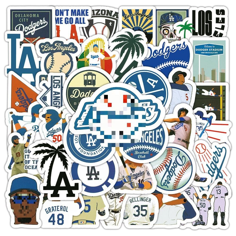 Adesivos esportivos Los Angeles Dodgers à prova d`água 51 unidades