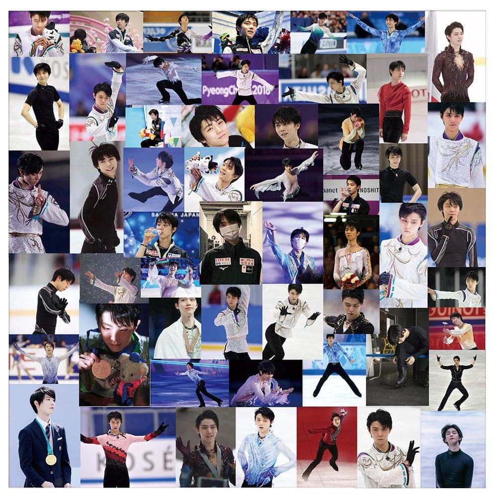 Adesivos Hanyus Yuzurus Skatings 70 unidades de vinil impermeável