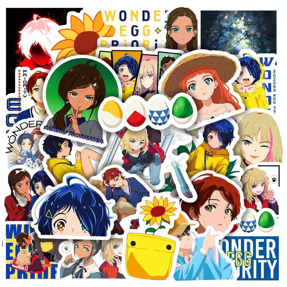 Adesivos Wonders Eggs Prioritys Vinil impermeável 50 unidades/lote