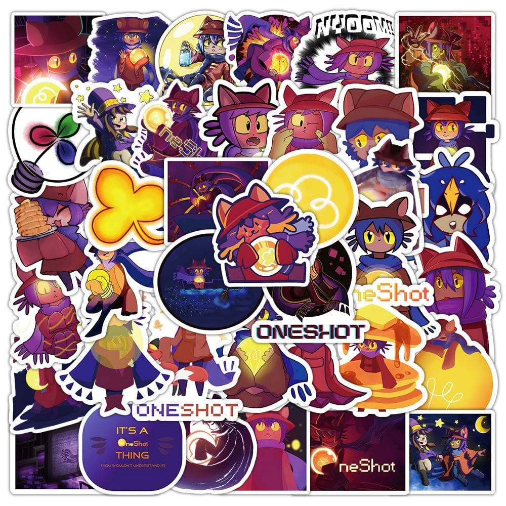 Adesivos Oneshots, vinil impermeável, anime, 53 unidades/lote