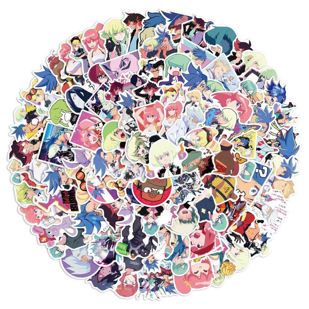 Pacote de adesivos Promyas Anime 100 unidades de adesivos decorativos de desenhos animados