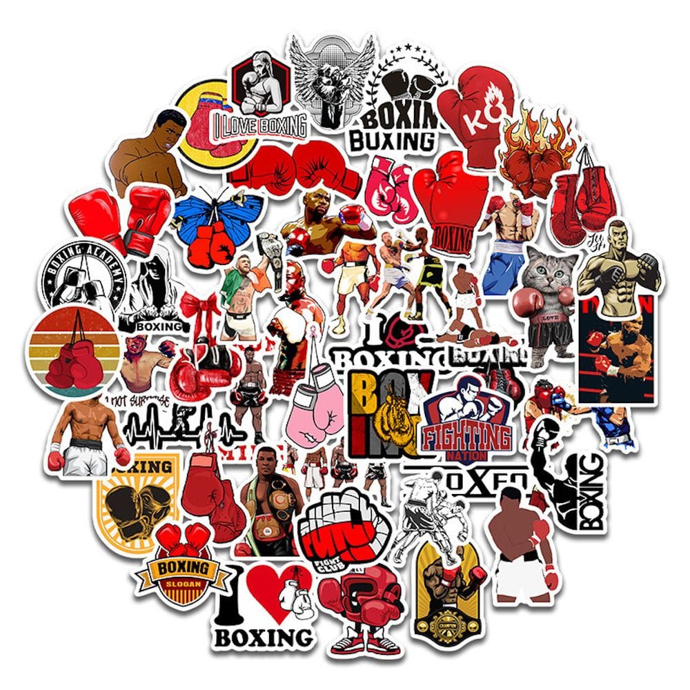 Pacote de adesivos Boxing Anime 50 peças de desenho animado decorativo de 5 a 7 cm