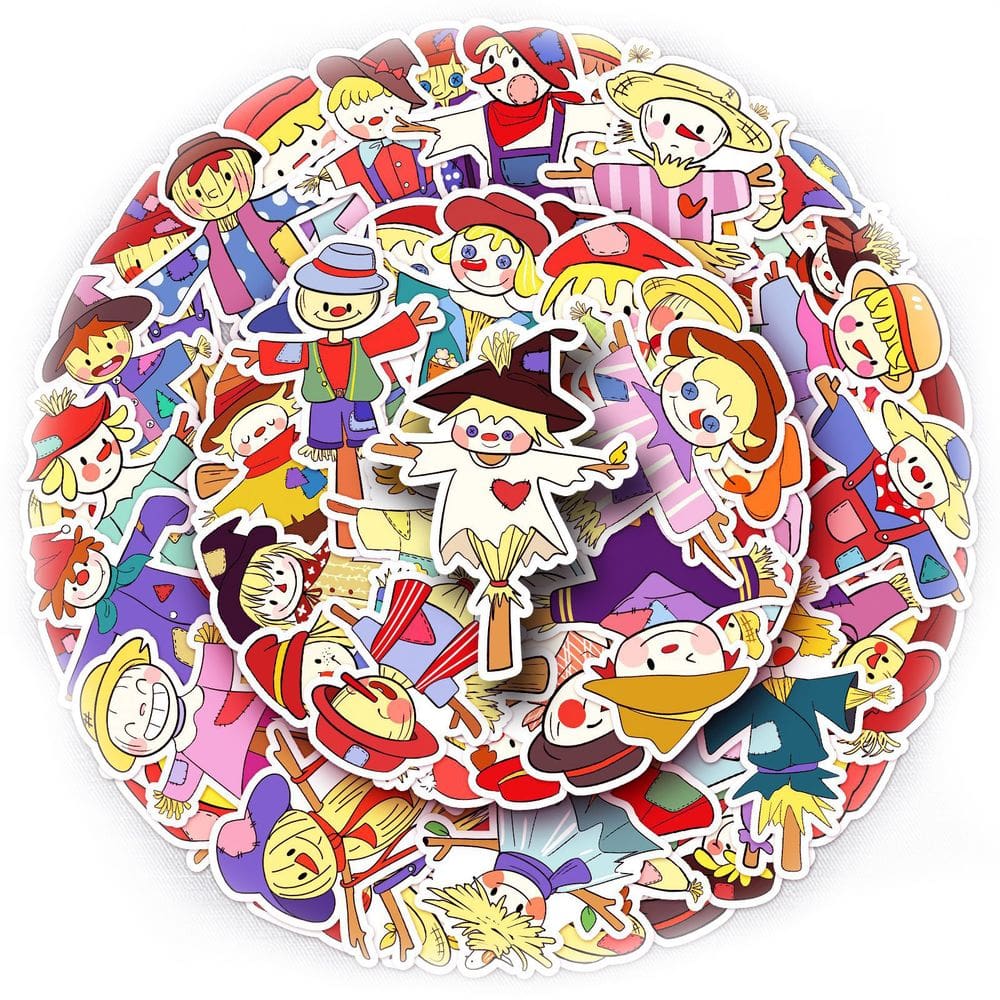Adesivo Scarecrows, vinil impermeável, anime, 50 unidades/lote, 5-7 cm