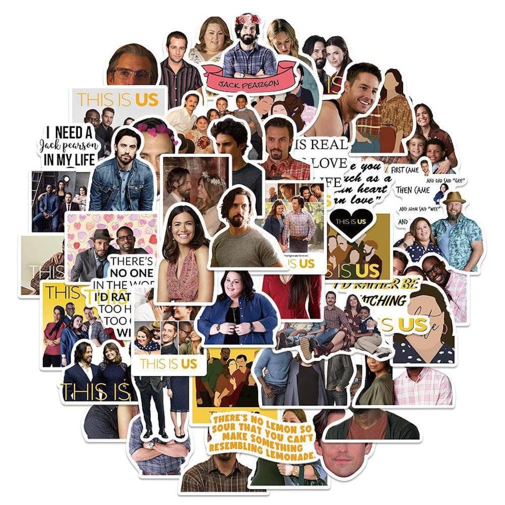 Pacote de adesivos This Is Uss Anime, 50 unidades, conjunto decorativo de desenhos animados