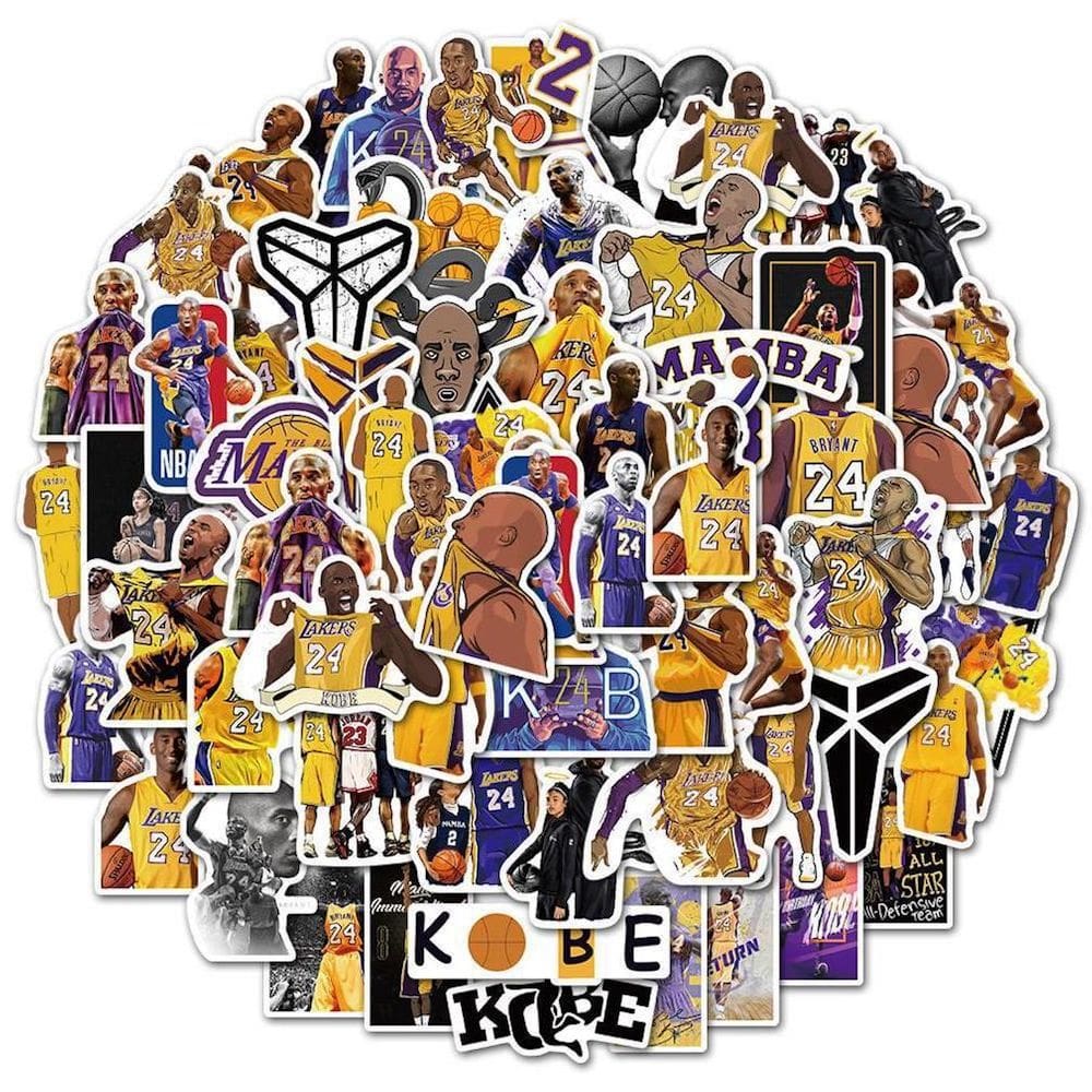 Pacote de adesivos Kobes Bryants Anime 50 unidades de desenho animado decorativo