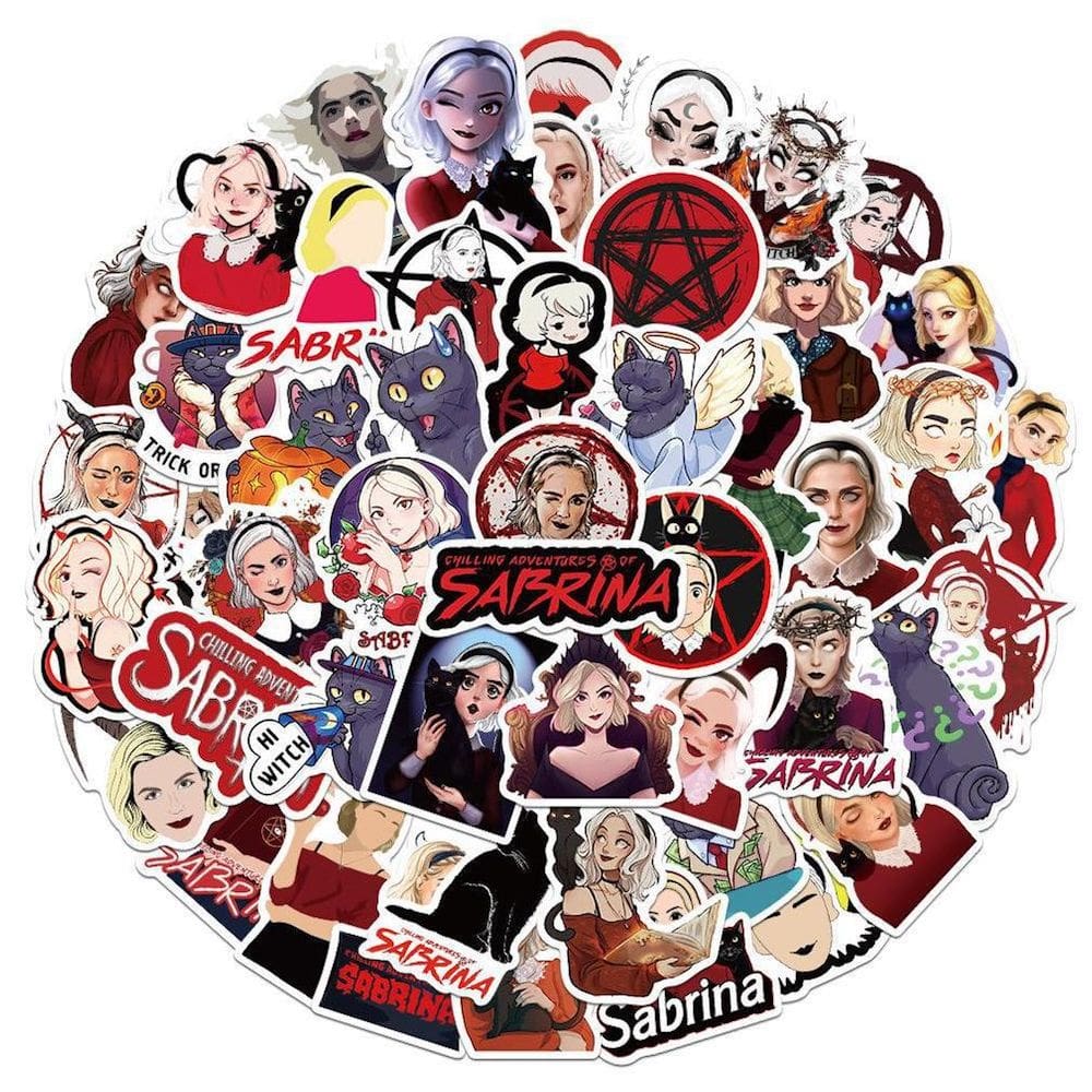 Pacote de adesivos Chilling Adventures of Sabrinas Anime 50 unidades
