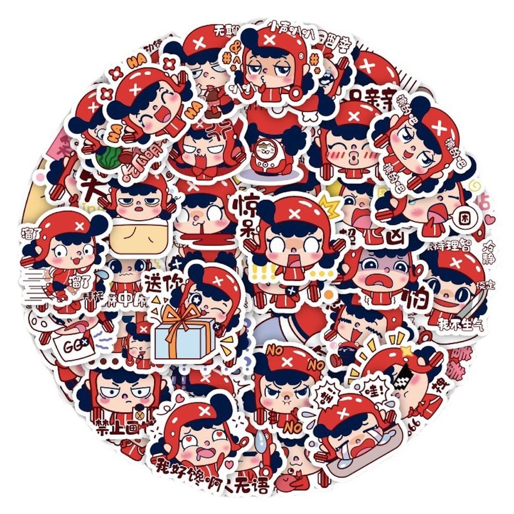 Pacote de adesivos Gilky Funny Expression Anime 50 unidades