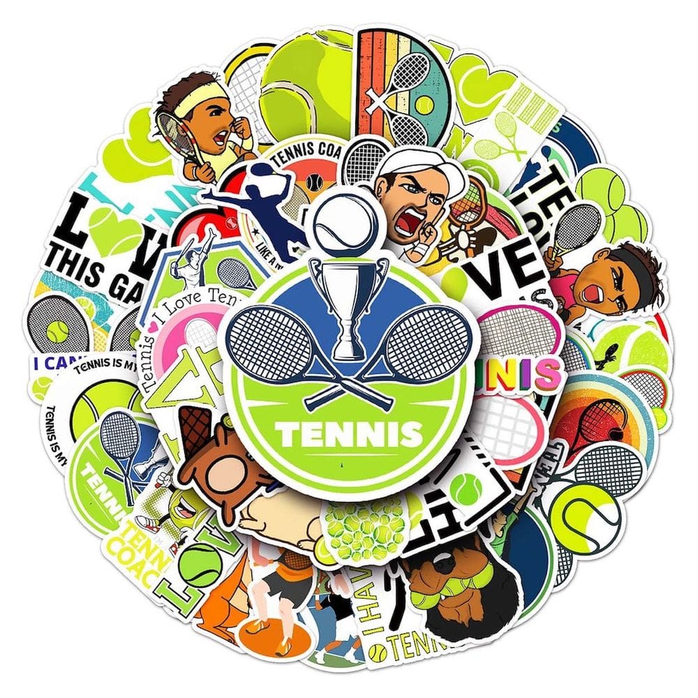 Pacote de adesivos Tennis Sports Anime, 50 unidades de vinil impermeável