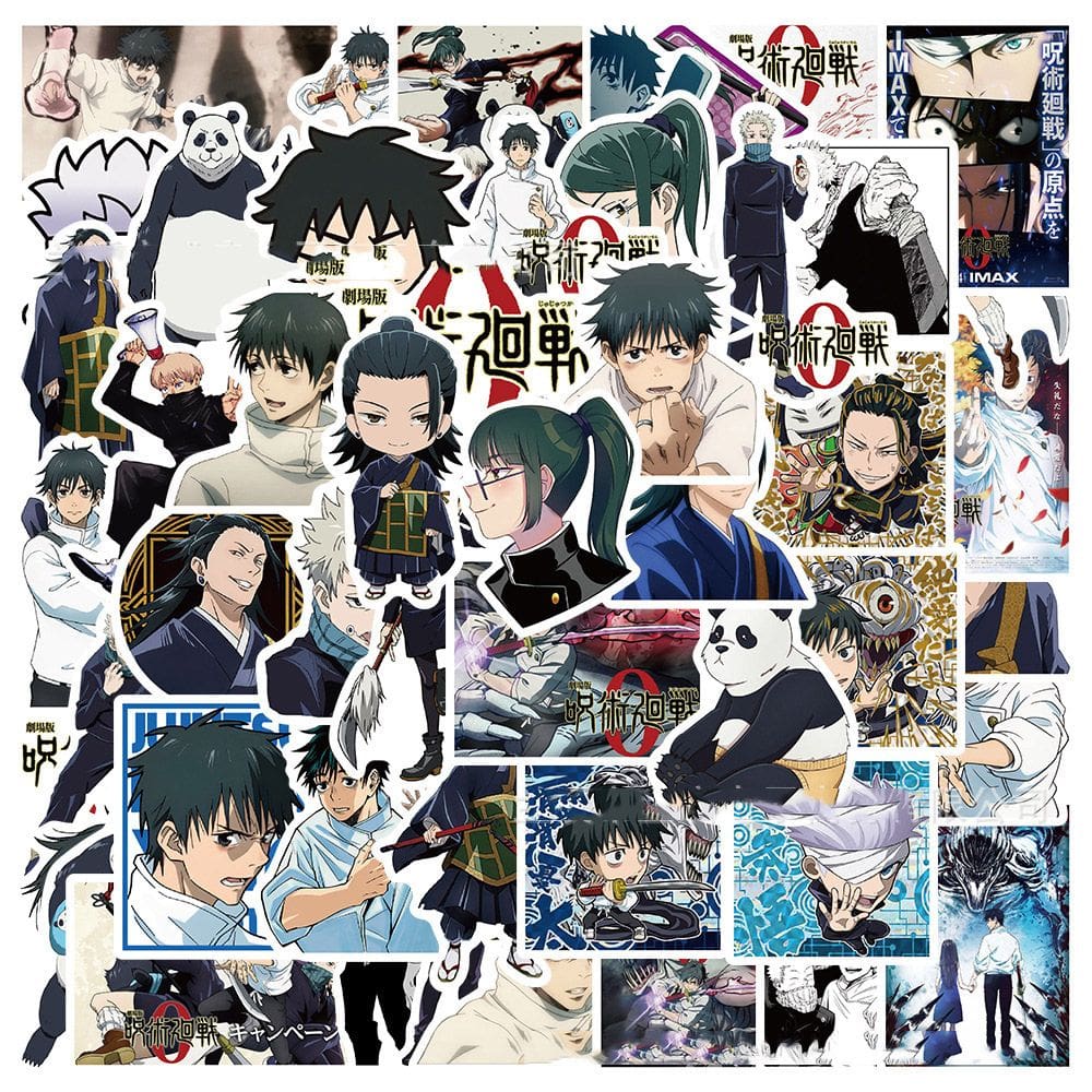 Adesivos Jujutsus Kaisens em vinil impermeável Anime 50 unidades/lote