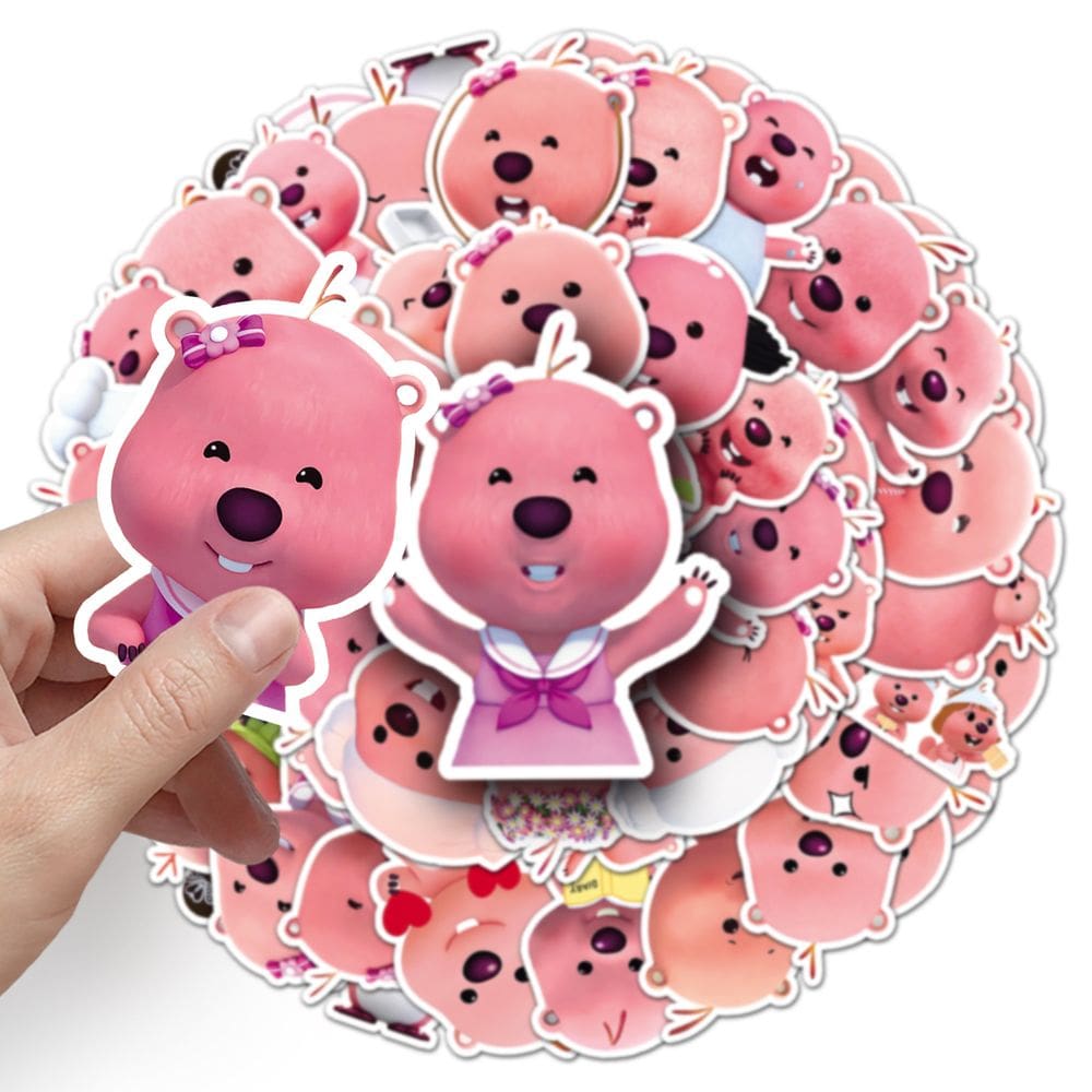 Adesivos de vinil impermeável Pinks Littles Beavers 50 unidades/lote