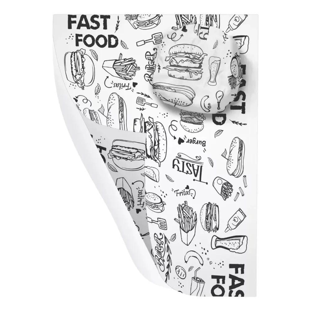 2X Papel Acoplado Lanches Frios Delivery 30X38 Com 400