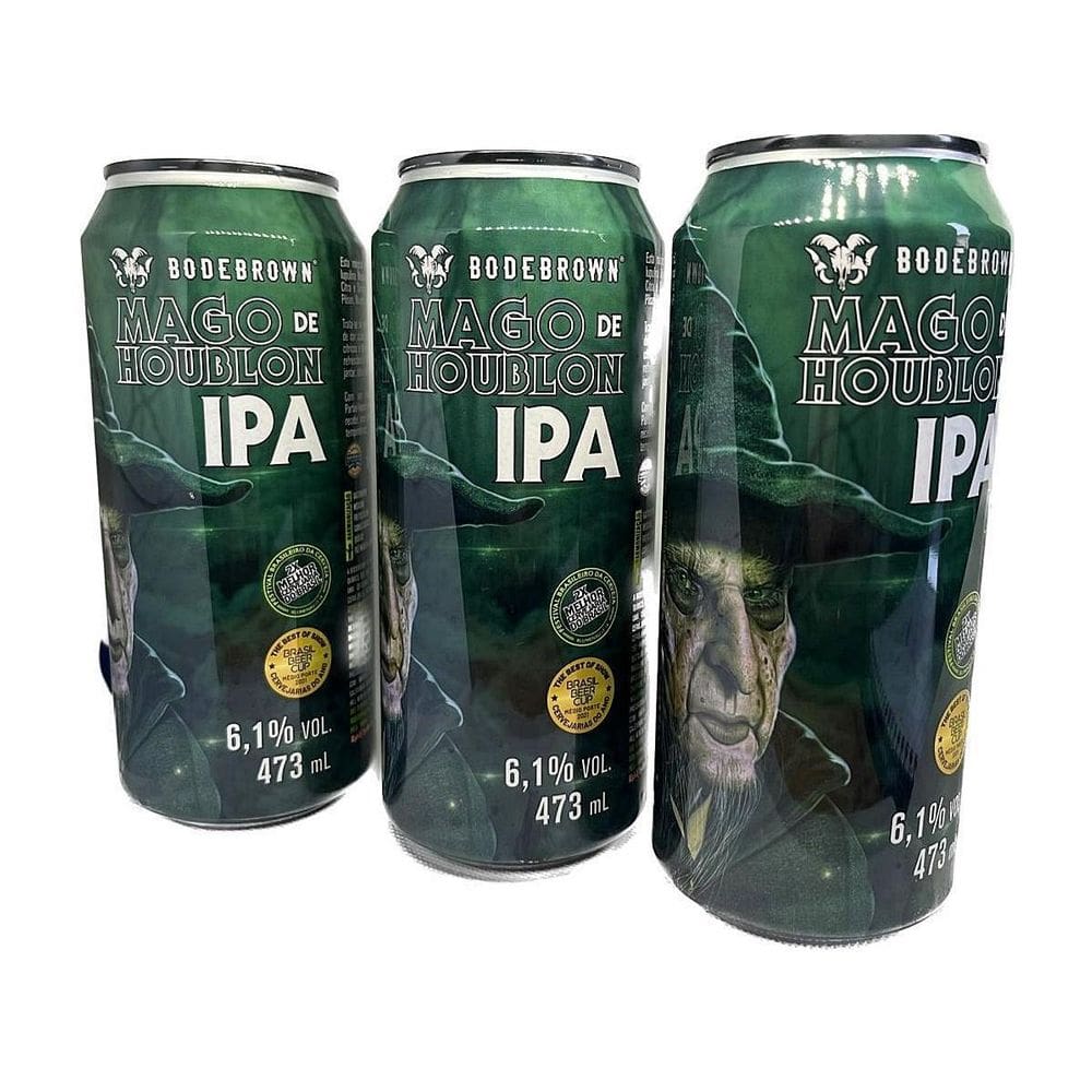 3 Cervejas Mago Houblon Lata 473Ml Juice Ipa Bodebrown