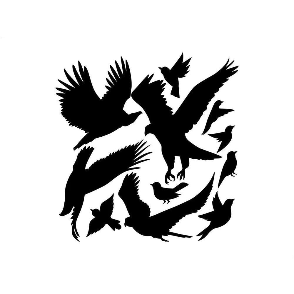 2X Kit De Adesivo Para Vidro Espanta Passaros 11 Unid