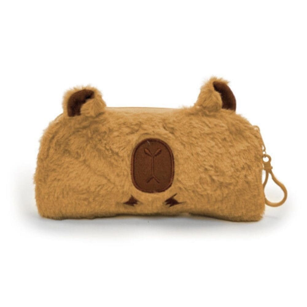 Estojo Escolar De Capivara Bolsa Lápis Pelúcia Fofa 22 Cm