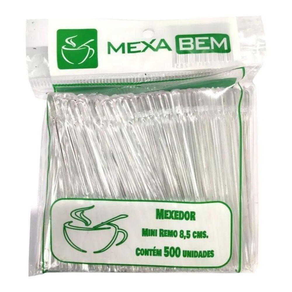 2X Pazinha Mexedor De Café 8,5 Cm Com 500 Palheta Plástica