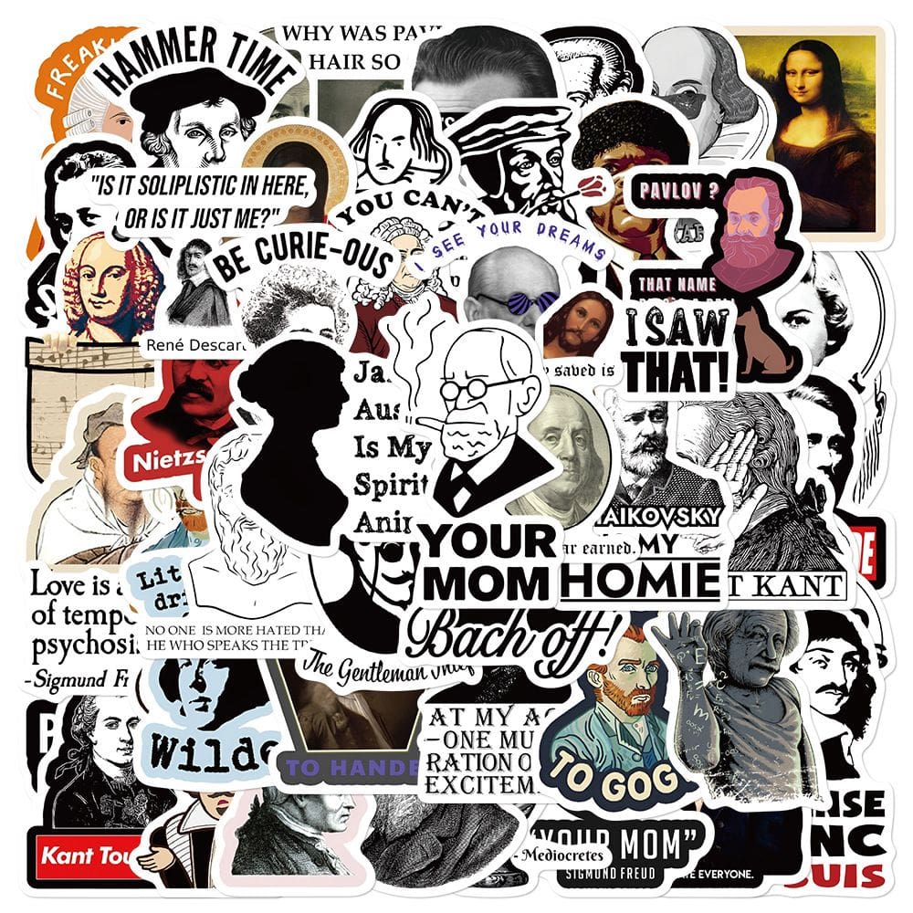 Adesivos Memes, vinil impermeável, anime, 50 unidades/lote, 5-7 cm