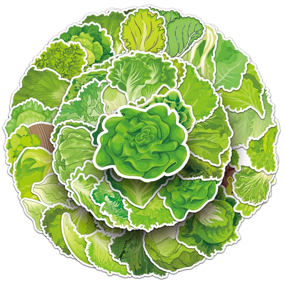 Adesivos, alfaces, vinil impermeável, anime, 50 unidades/lote, 5-7 cm