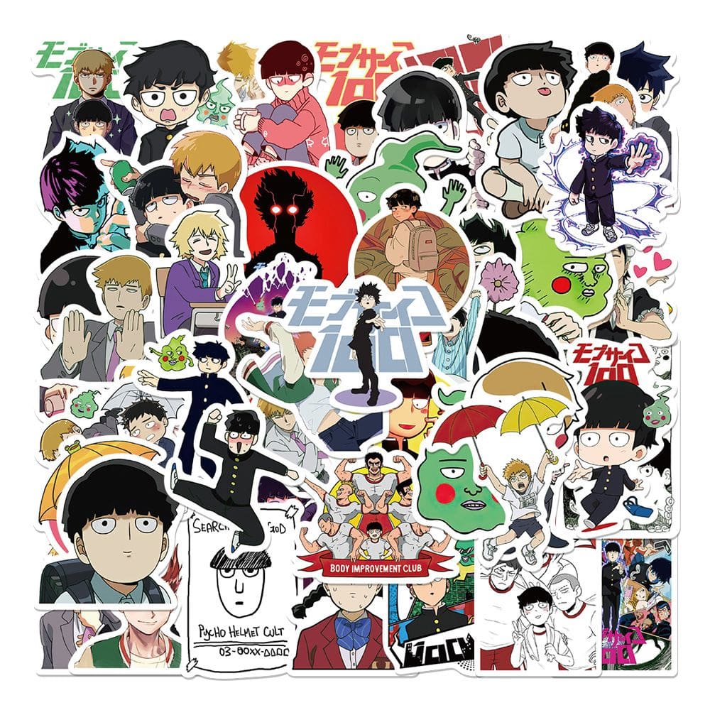 Adesivos Mobs Psychos 100 Waterproof Vinyl Anime para laptop