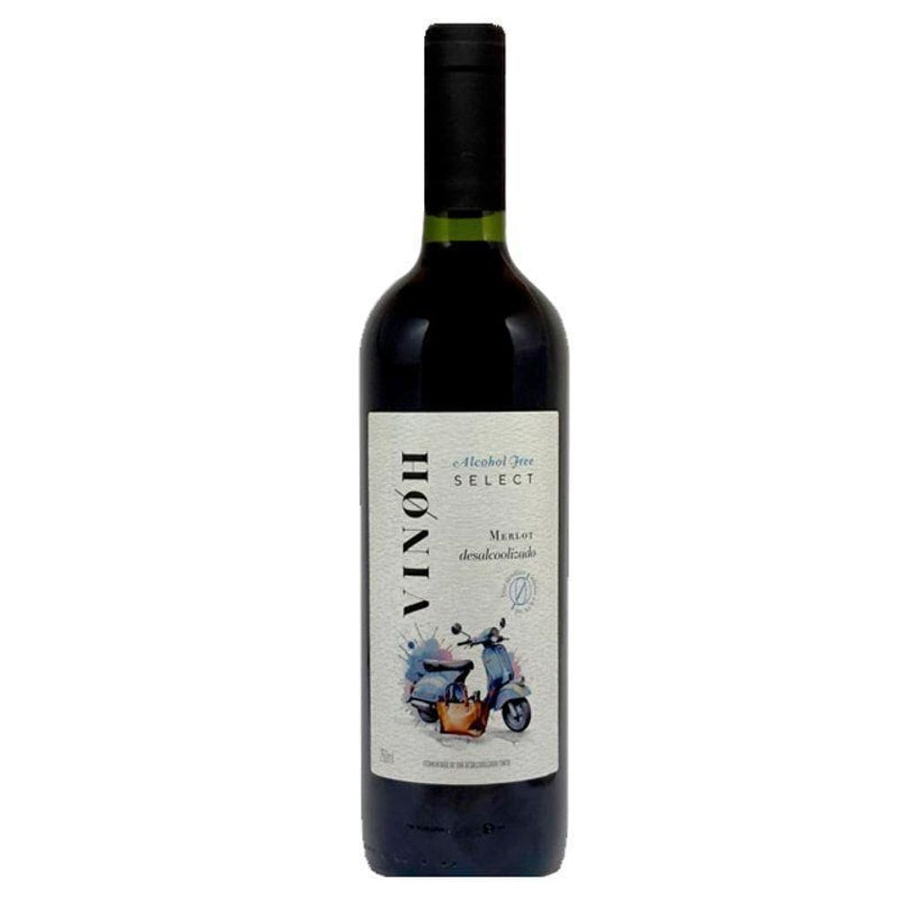 Vinho Sem Álcool Tinto Seco Merlot Vinoh Select - 750Ml