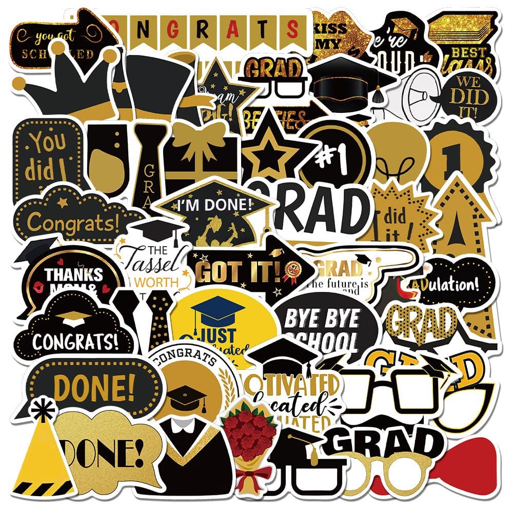 Adesivos 52 unidades/lote de vinil impermeável Graduations Seasons