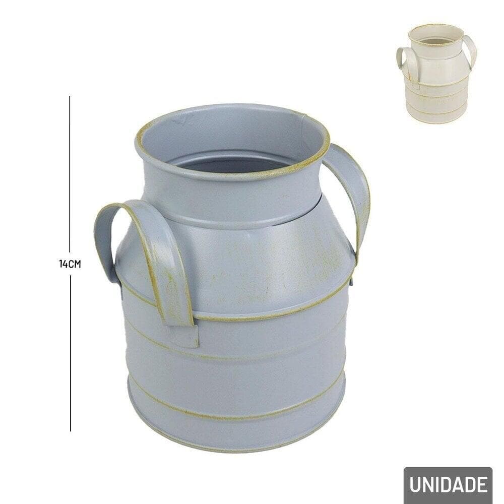 Enfeite de Metal 14cm Leiteira Decorativa Color - Tudo em Caixa