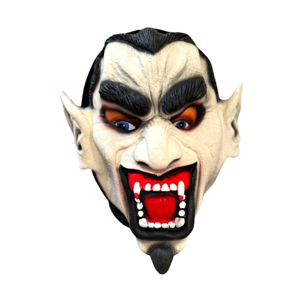 Fantasia Mascara Dracula Com Dentes Fora De Látex Com Capuz