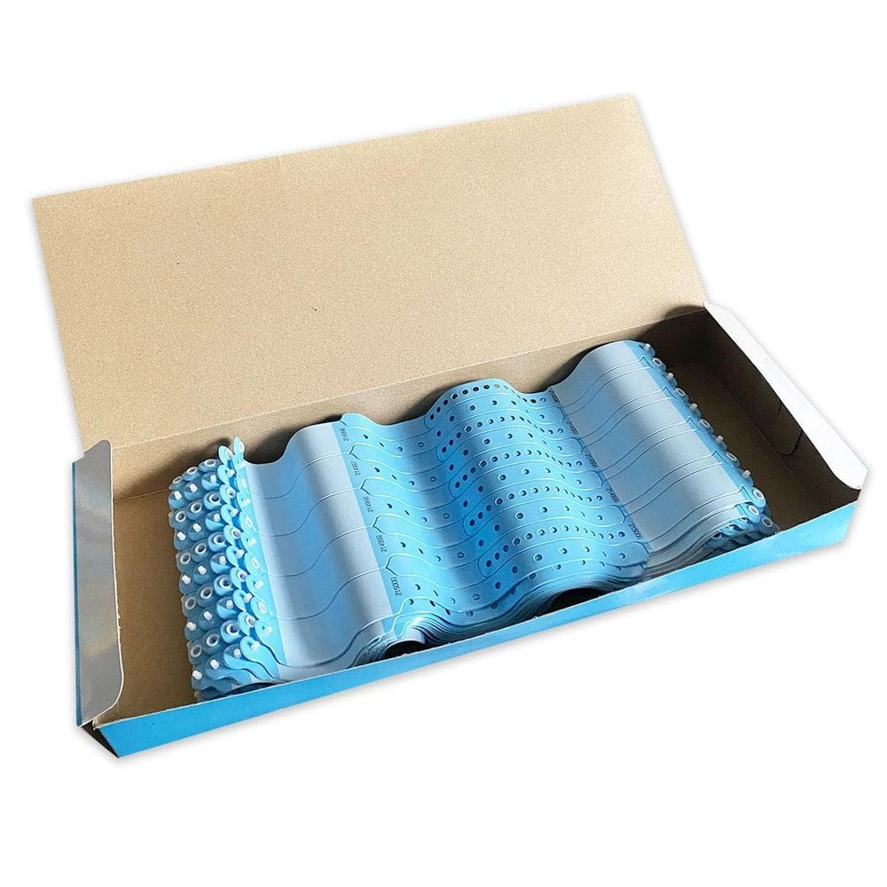 Pulseira Identificação Mãe E Filho Azul Numerada 100 Pares