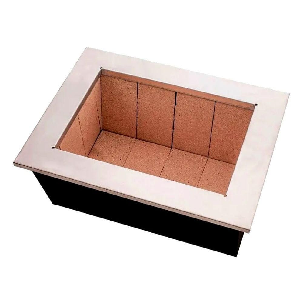 Caixa Braseiro Churrasqueira Em Aço Galvanizado 60x45x28cm