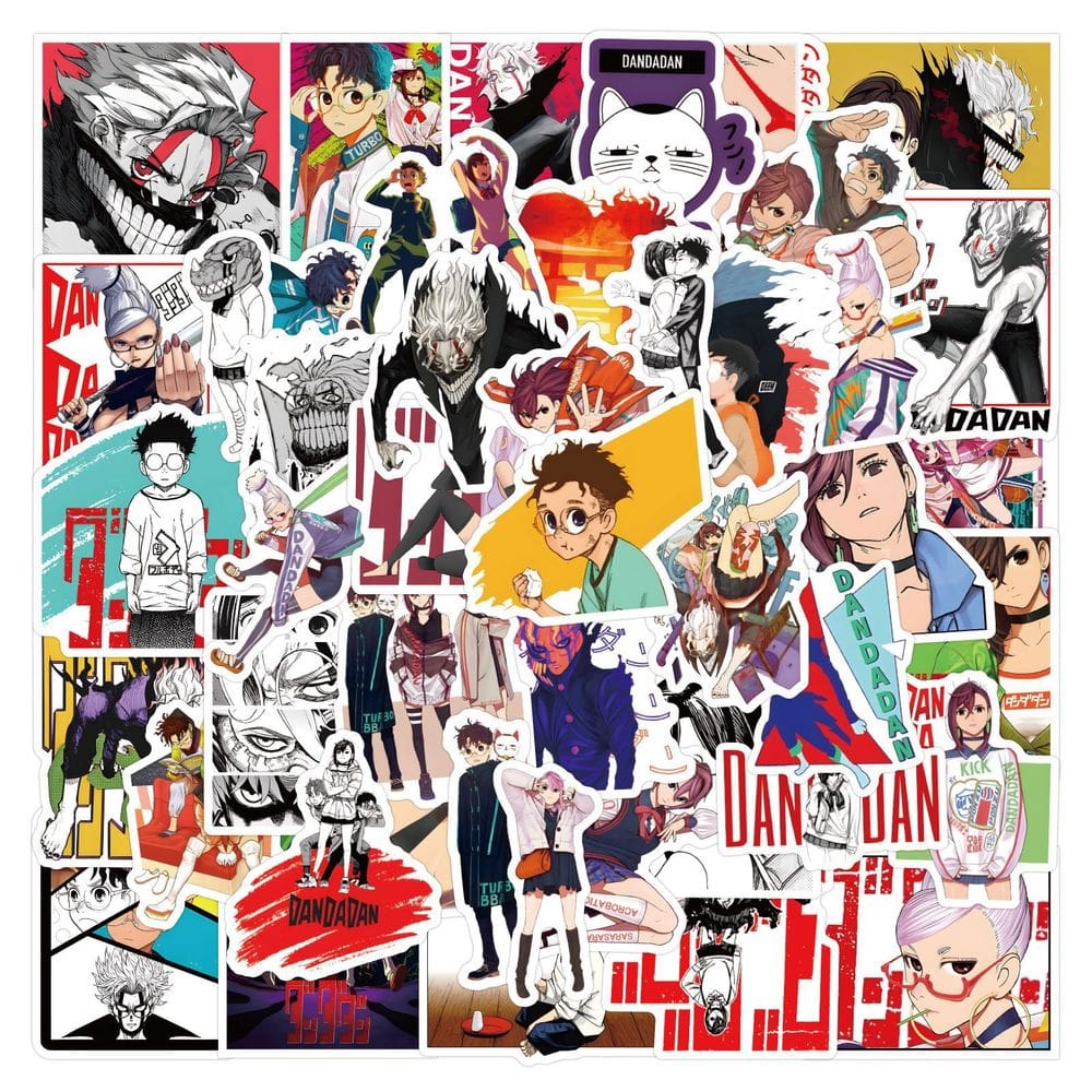 Adesivos Dandadans, vinil impermeável, anime, 55 unidades/lote, 5-7 cm