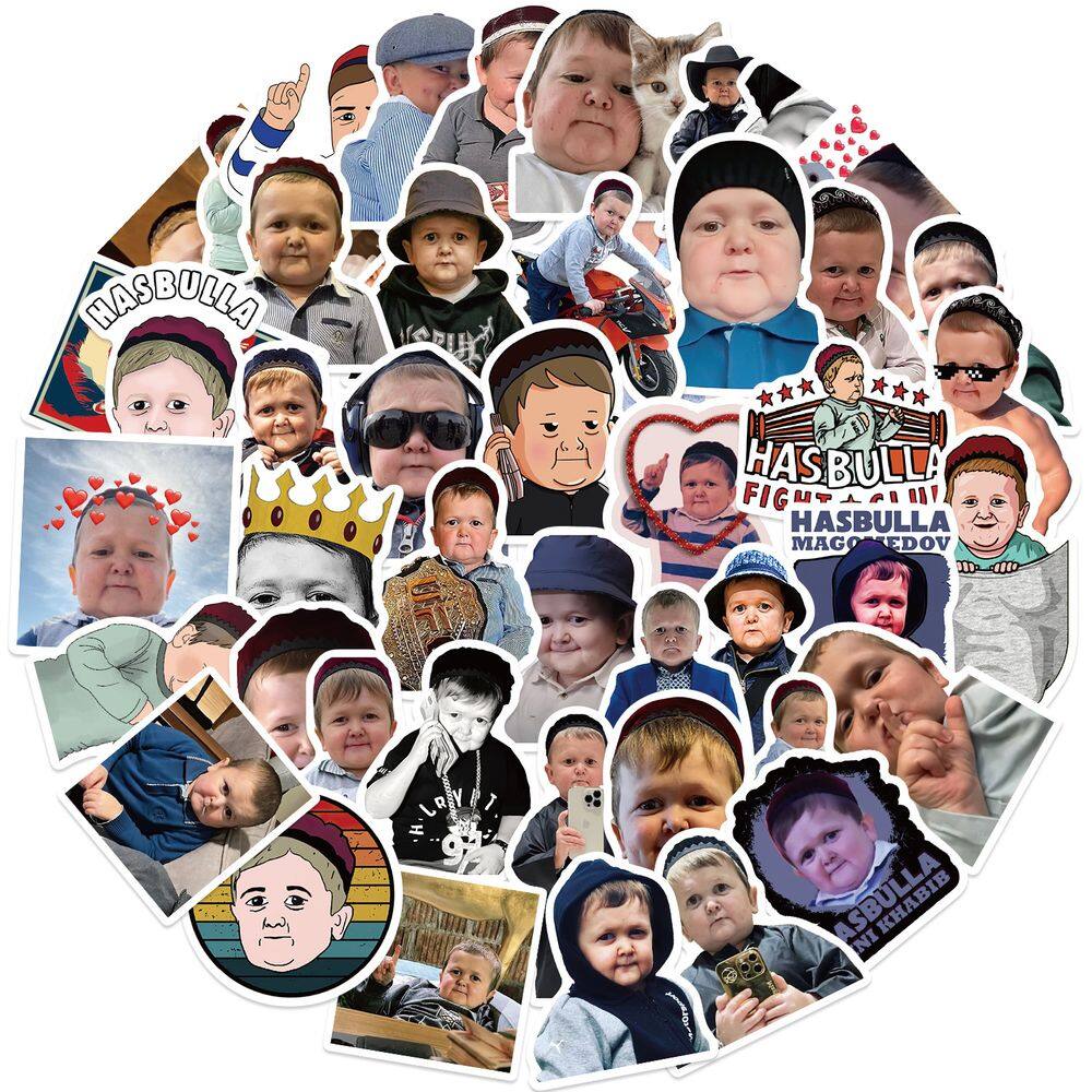 Adesivos de vinil impermeável Hasbullas Anime 50 unidades/lote 5-7 cm