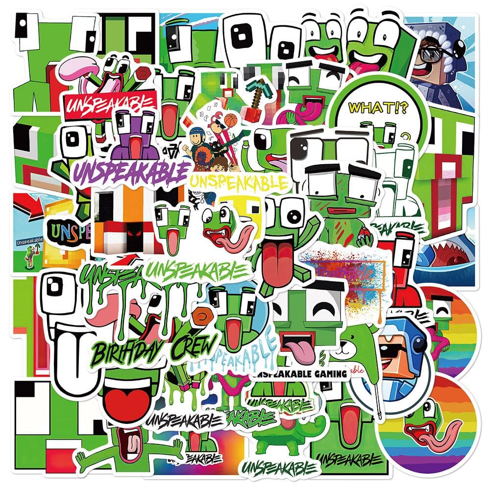 Adesivos Unspeakables, vinil impermeável, anime, 50 unidades/lote