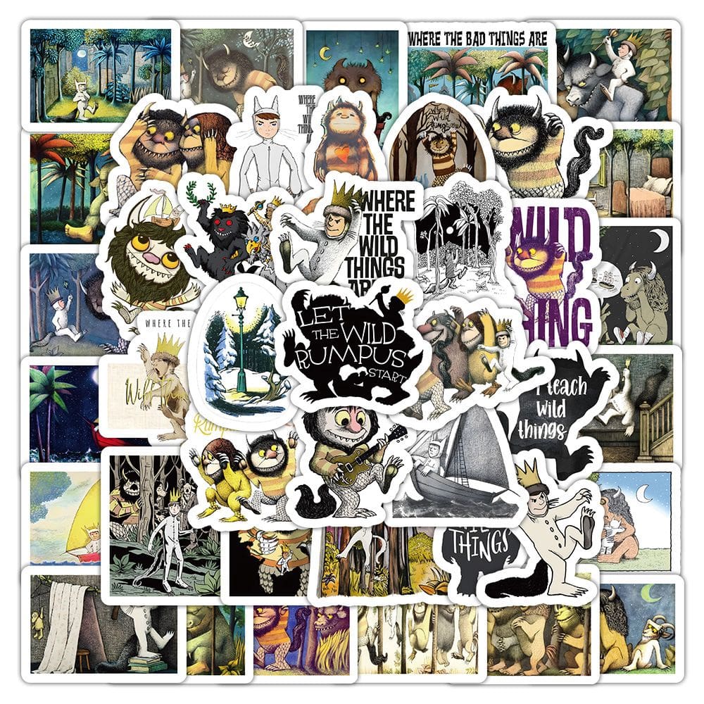 Adesivos Monsters Bashs, vinil impermeável, anime, 50 unidades