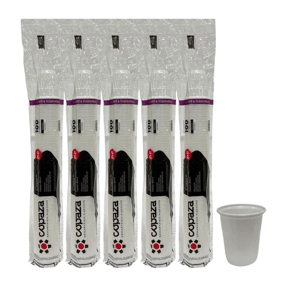 500 Copos 80Ml Descartável Branco Café Chá Copaza