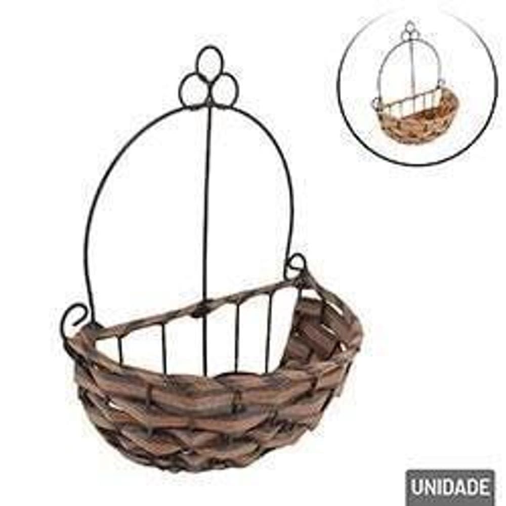 Vaso Decorativo Plástico 29cm Meia LUA Color - Tudo em Caixa