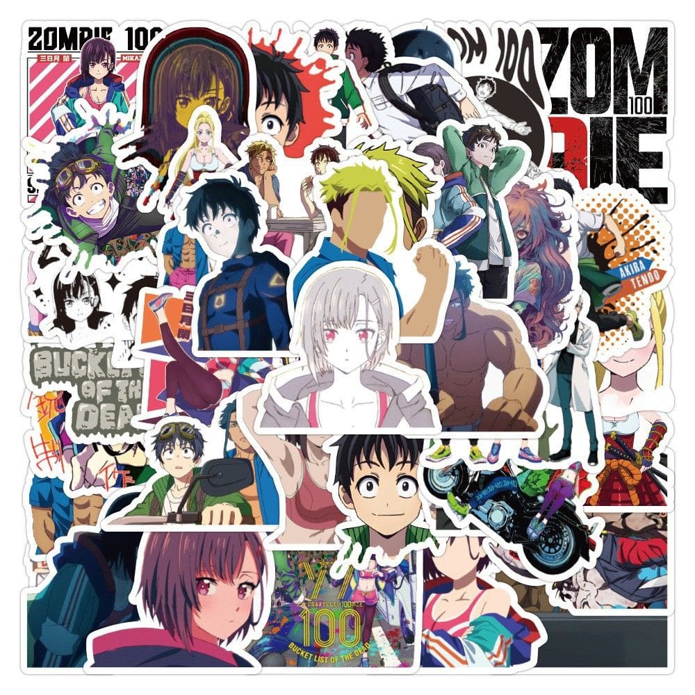 Adesivos Zoms 100 Buckets Lists of Deads Waterproof (50 unidades)